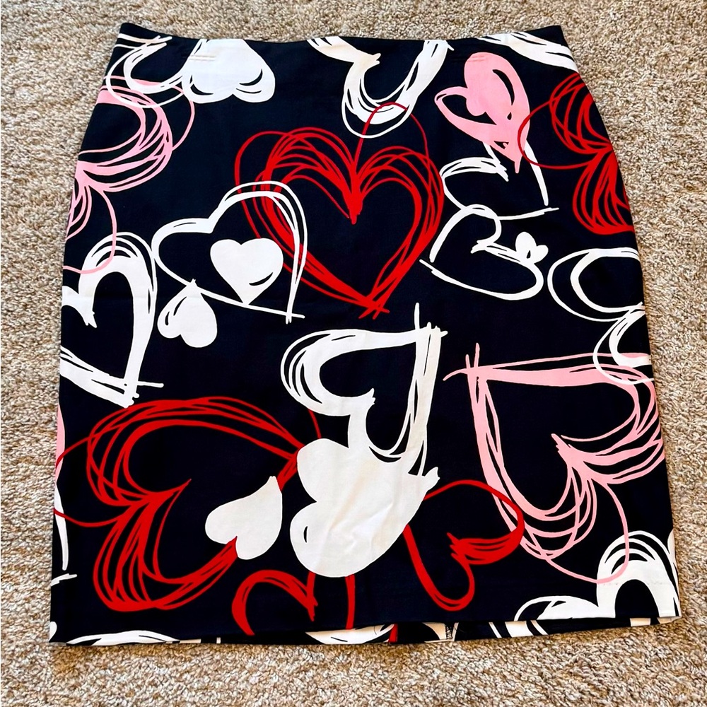 New York & Co Heart Midi Pencil Skirt Size 10